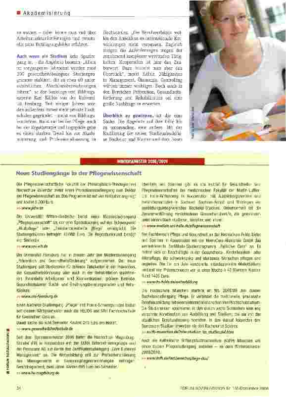 Vorschauseite 3: Pflegestudium draufsatteln