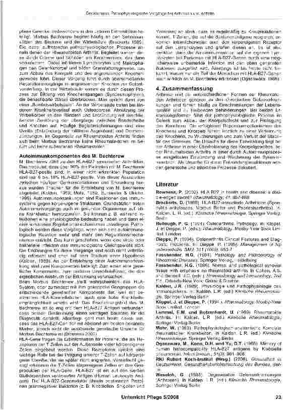 Vorschauseite 3: Pathophysiologische Vorgänge bei Arth rosen und Arthritis
