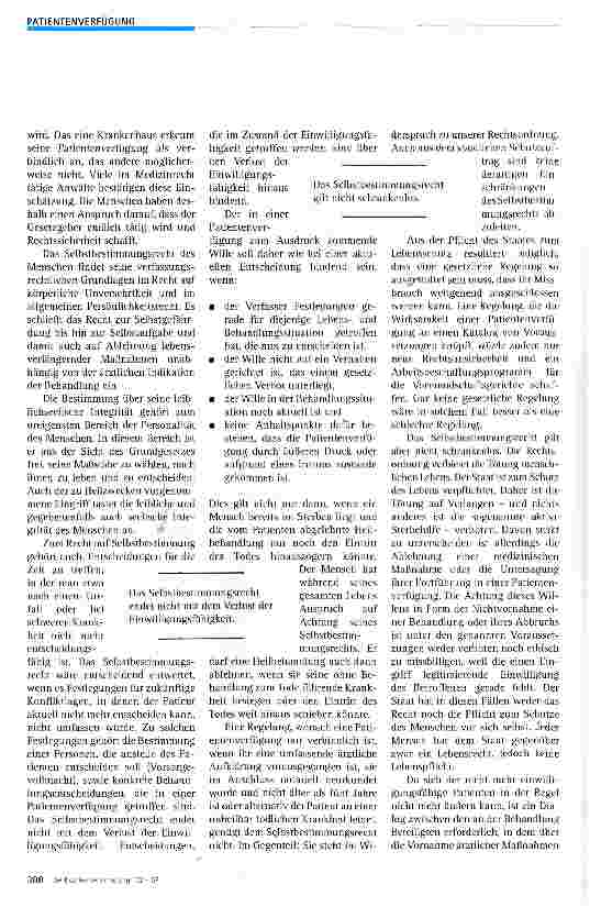 Vorschauseite 2: Selbstbestimmung bis zum Lebensende