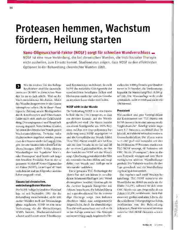 Vorschauseite 1: Proteasen hemmen, Wachstum fördern, Heilung starten