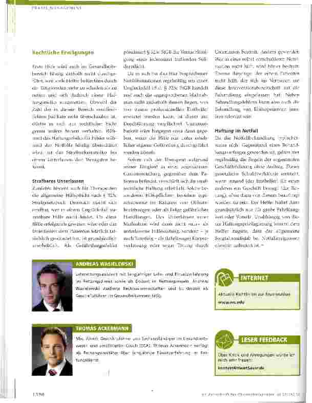 Vorschauseite 4: Im Notfall sicherNotfallmanagement für Physiotherapeuten - Teil 3