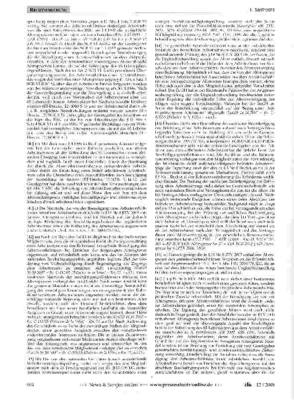 Vorschauseite 4: Tarifliche Altersgrenze - Gemeinschaftsrecht