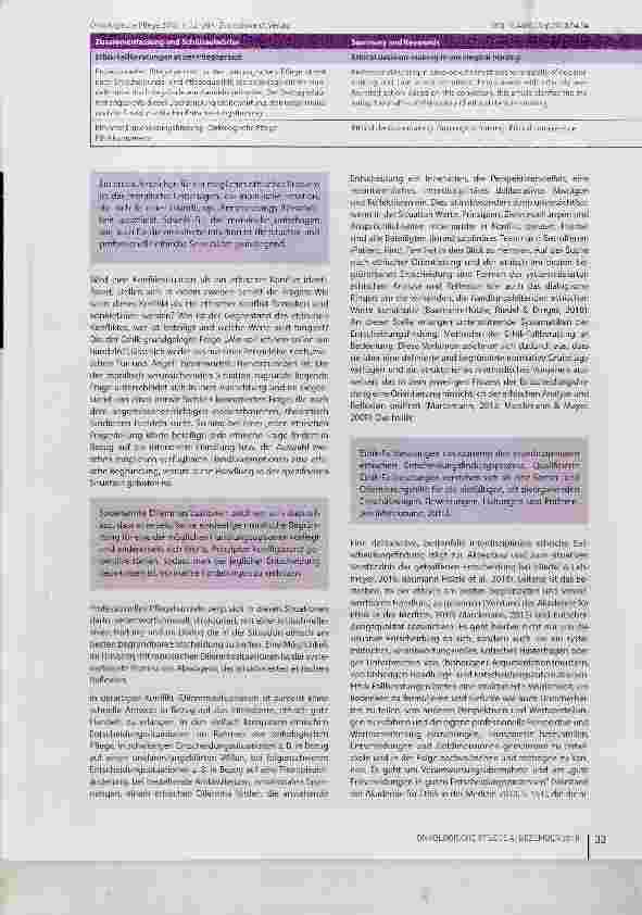 Vorschauseite 2: Ethik-Fallberatungen in der Pflegepraxis