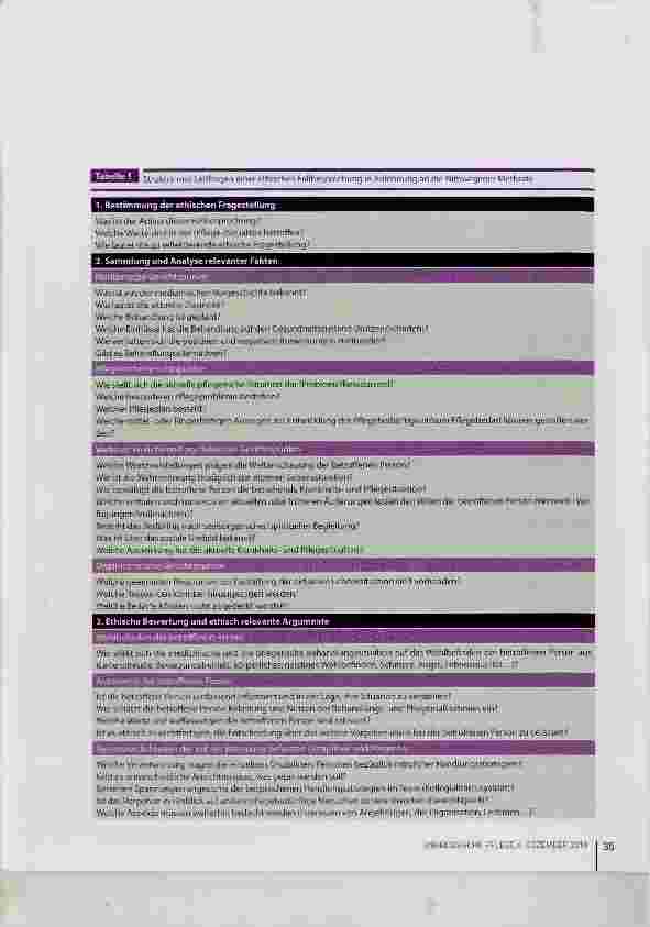 Vorschauseite 4: Ethik-Fallberatungen in der Pflegepraxis