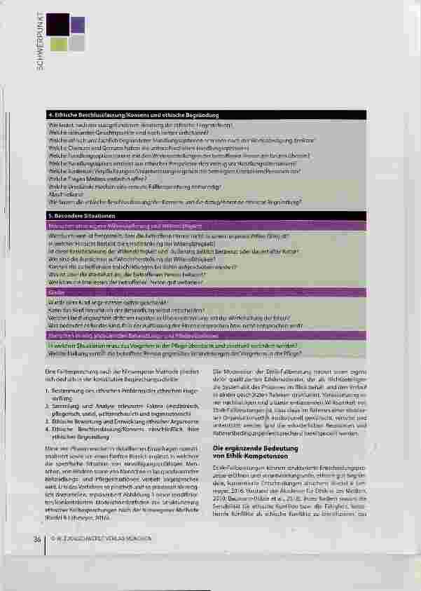 Vorschauseite 5: Ethik-Fallberatungen in der Pflegepraxis