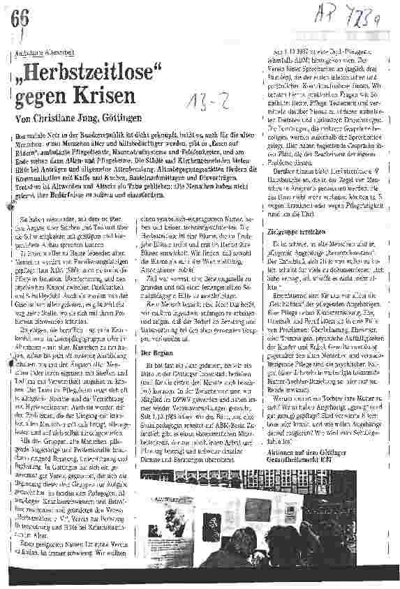 Vorschauseite 1: Herbstzeitlose gegen Krisen