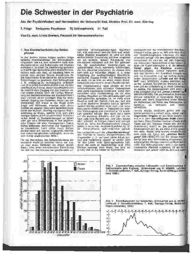 Vorschauseite 1: Die Schwester in der Psychiatrie 7. Folge: Endogene Psychosen Schizophrenie III. Teil