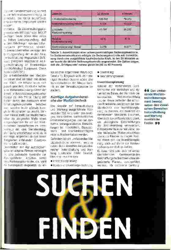 Vorschauseite 2: Vom Technischen Servicezentrum zum umfassenden Medizintechnikmanagement