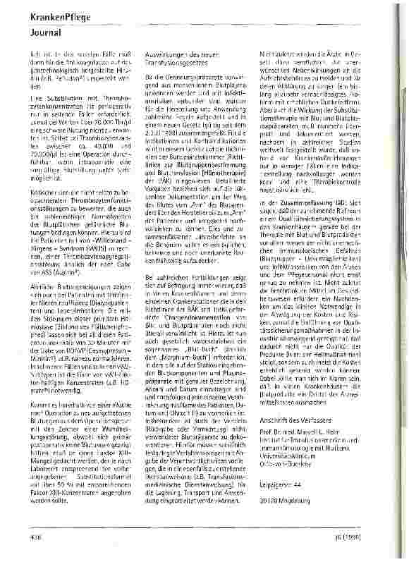 Vorschauseite 3: Management perioperativer Gerinnungsstörungen