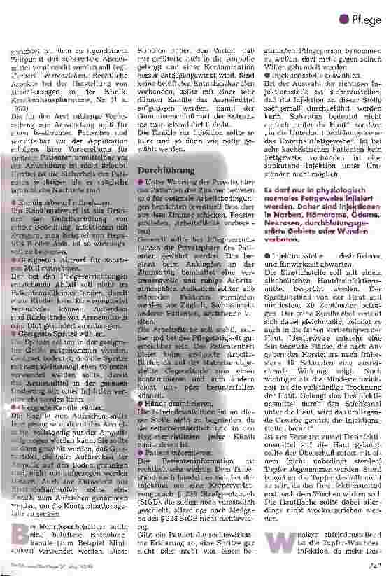 Vorschauseite 2: Die subkutane Injektion Entwurf eines Pflegestandards