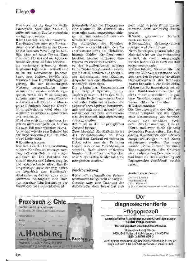 Vorschauseite 5: Die subkutane Injektion Entwurf eines Pflegestandards