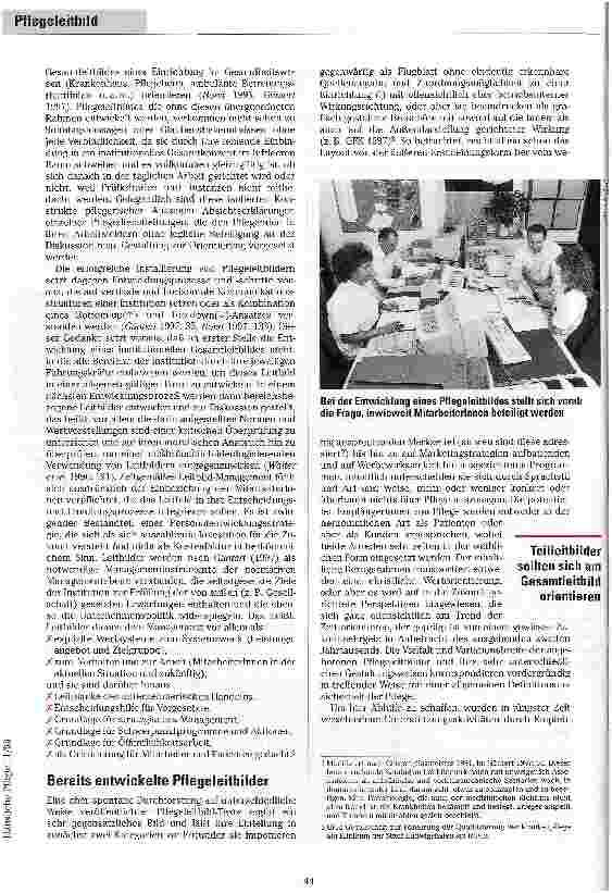 Vorschauseite 2: Orientierungshilfe zur Identifikation Herausforderungen und Chancen des Pflegeleitbildes