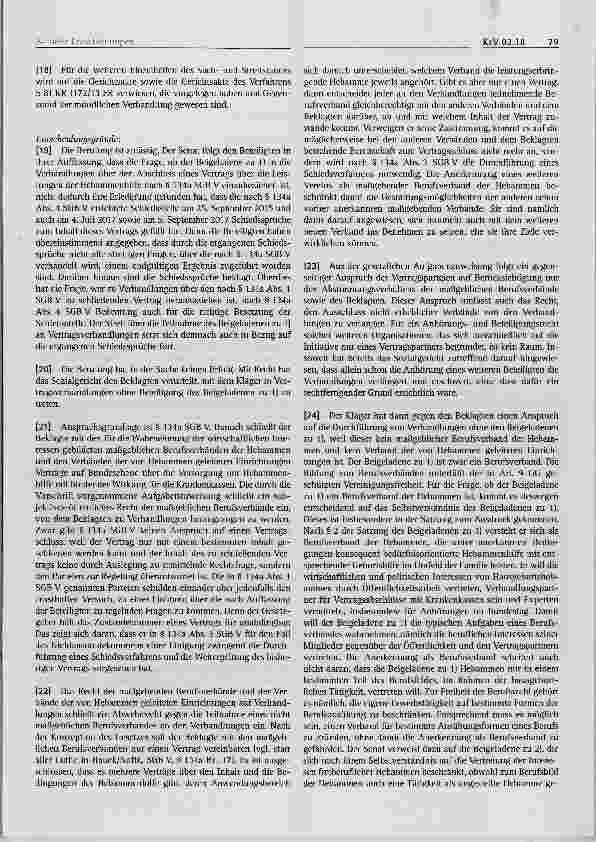 Vorschauseite 4: Maßgeblicher Berufsverband i. S. des § 134a SGB V zur Beteiligung am Abschluss von Verträgen