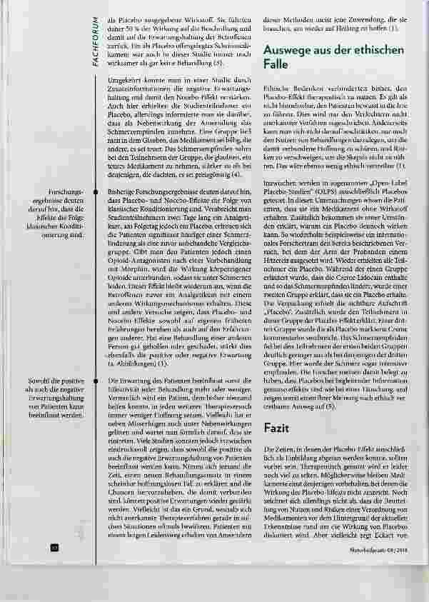 Vorschauseite 4: Keine Therapie ohne Placebo-Effekt