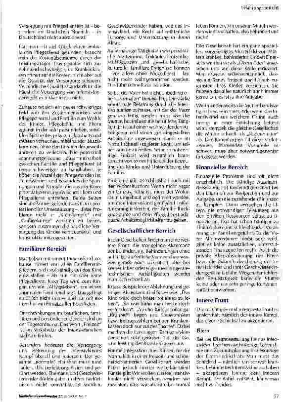 Vorschauseite 4: „Intensivkinder zuhause: Ein Kampf an allen Fronten - zur Situation von Familien mit «Intensivkindern