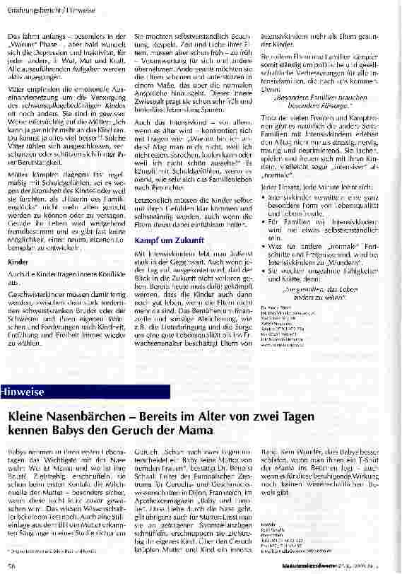 Vorschauseite 5: „Intensivkinder zuhause: Ein Kampf an allen Fronten - zur Situation von Familien mit «Intensivkindern