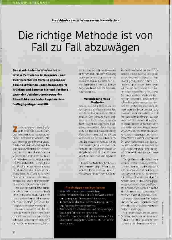 Vorschauseite 1: Die richtige Methode ist von Fall zu Fall abzuwägen