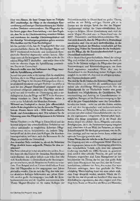 Vorschauseite 2: Die Pflege bei uns ist selbstbewusst und durchsetzungsstark