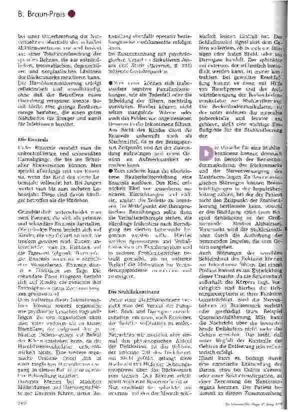 Vorschauseite 3: B. Braun-Preis 1997 Inkontinenz ein Tabu?