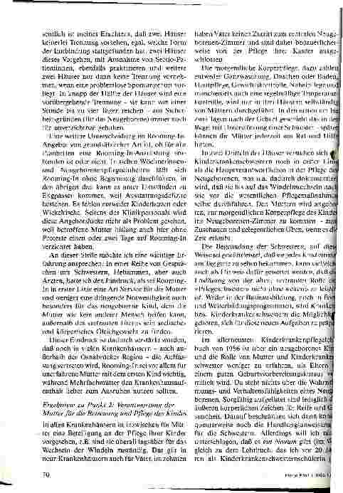 Vorschauseite 4: Zur postnatalen Mutter-Kind-Situation in Krankenhäusern der Stadt und des Landkreises Osnabrück