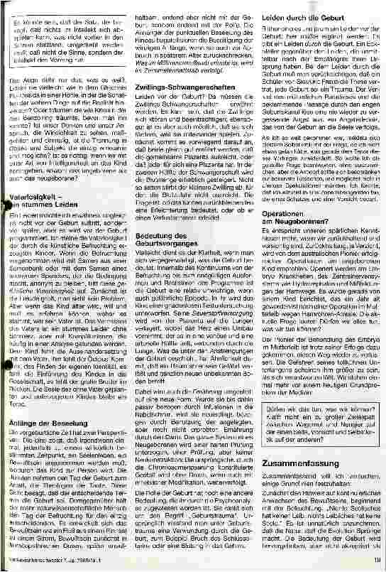 Vorschauseite 3: Leiden - schon vor der Geburt?