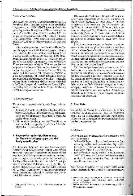 Vorschauseite 2: Fußreflexzonenmassage Eine Interventionsstudie