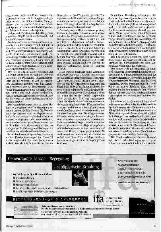 Vorschauseite 2: Pflegebedürftigkeit im Alter Entwicklungspsychologische Überlegungen