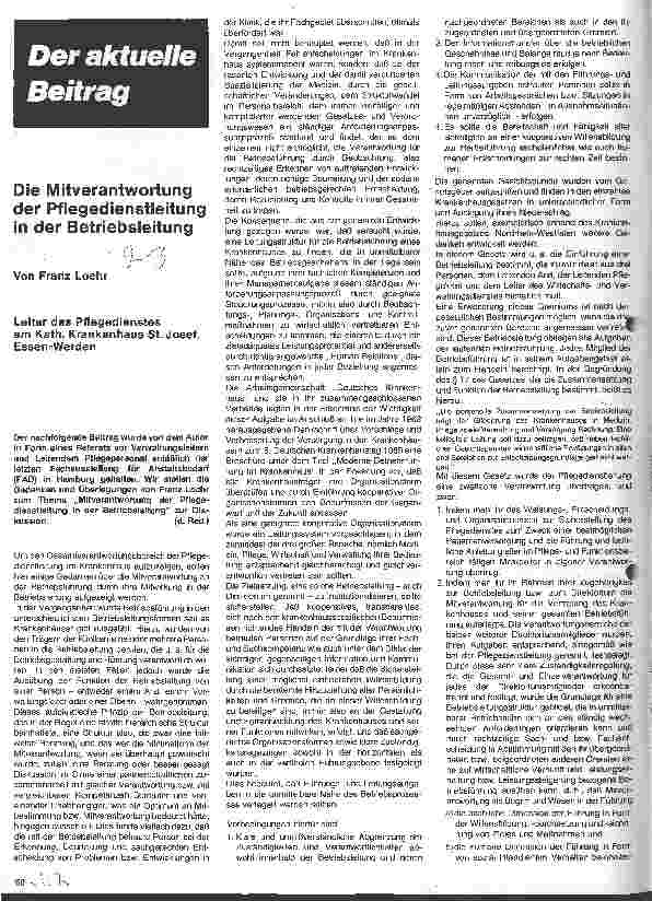 Vorschauseite 1: Die Mitverantwortung der Pflegedienstleitung in der Betriebsleitung