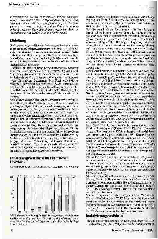 Vorschauseite 2: Gerinnungsfaktorenkonzentrate Herstellung und Anwendung-Wirkung und Nebenwirkung
