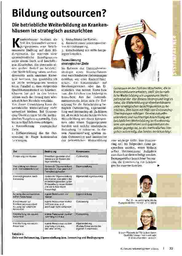 Vorschauseite 1: Bildung outsourcen?