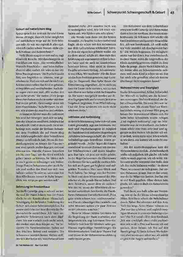 Vorschauseite 2: Milans stille Geburt