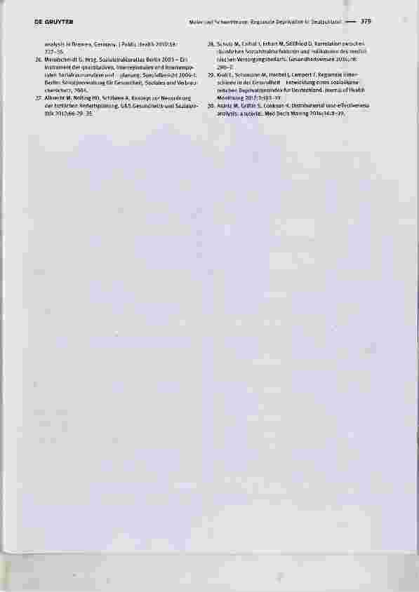 Vorschauseite 4: Regionale Deprivation in Deutschland: Der «German Index of Multiple Deprivation (GIMD)