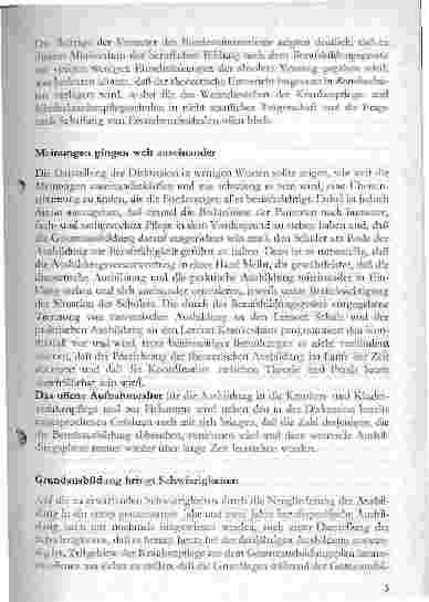 Vorschauseite 3: Neuordnung der Ausbildung der Berufe in der Krankenpflege und des Berufes der Hebamme und des Entbindungshelfers - Fachentscheidung?
