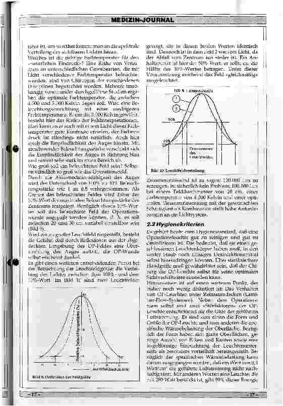 Vorschauseite 4: Möglichkeiten und Risiken der Lichttechnik im OP-Saal
