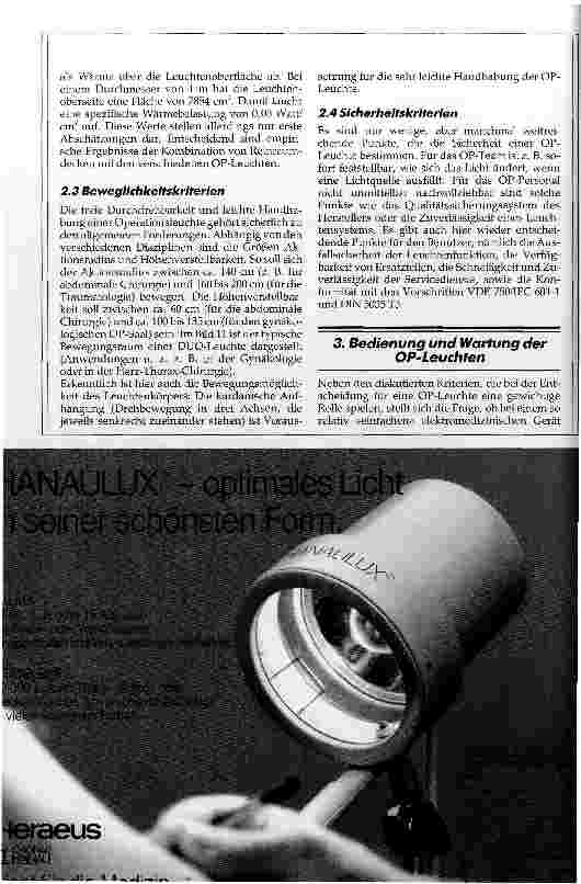 Vorschauseite 5: Möglichkeiten und Risiken der Lichttechnik im OP-Saal