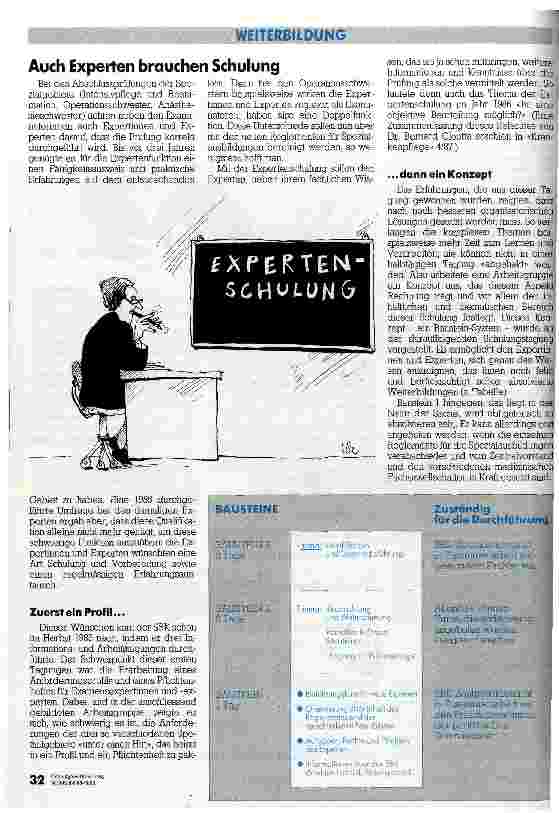 Vorschauseite 1: Auch Experten brauchen Schulung