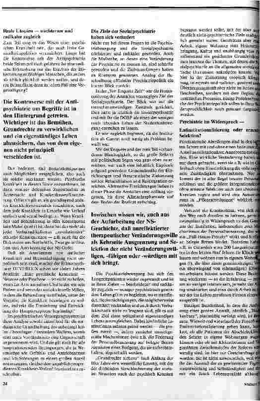Vorschauseite 3: Skandal ohne Ende Eine Bilanz der Psychiatrieentwicklung seit der Enquete
