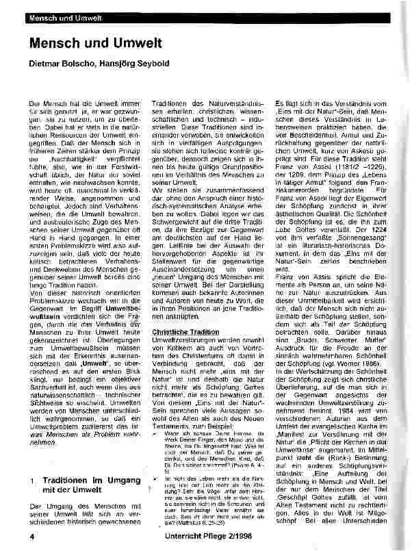 Vorschauseite 1: Mensch und Umwelt