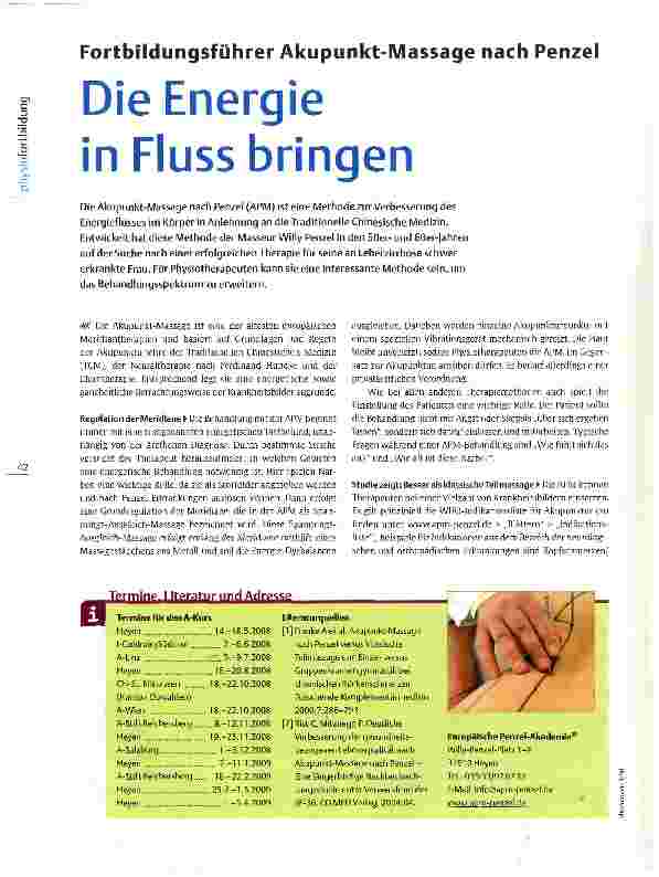 Vorschauseite 1: Die Energie in Fluss bringen
