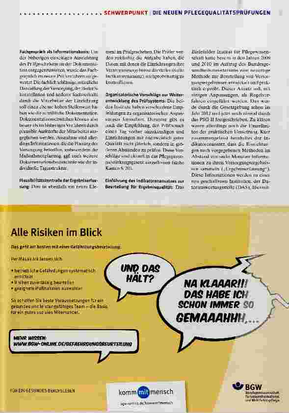 Vorschauseite 4: Neustart in der Pflege