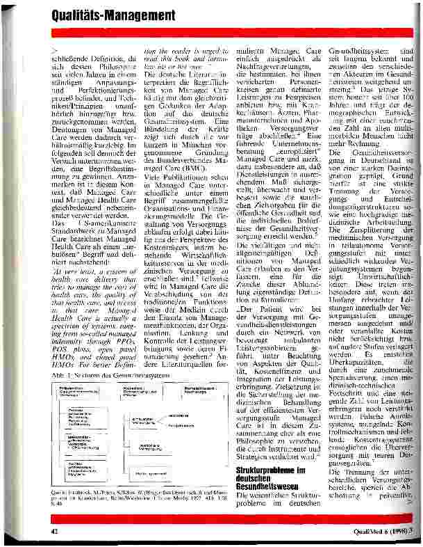 Vorschauseite 2: Managed Care und Sektorenübergreifende Vernetzung (Teil 1) Chancen und Risiken der Übertragbarkeit von Managed Care