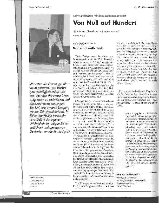 Vorschauseite 1: Von Null auf Hundert Schwierigkeiten mit dem Zeitmanagement