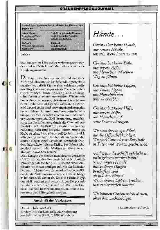 Vorschauseite 4: Akute Leukämien im Kindesund Jugendlichenalter