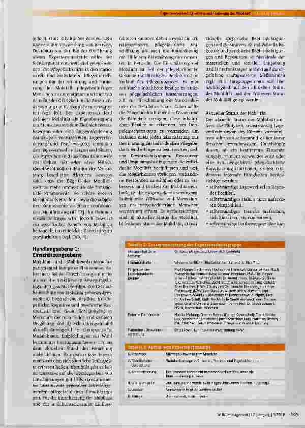 Vorschauseite 3: Der Expertenstandard „Erhaltung und Förderung der Mobilität im Kontext der Versorgung von Menschen mit chronischen Wunden