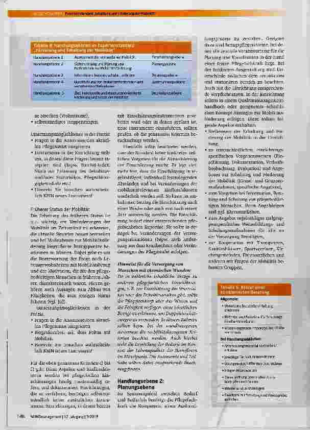 Vorschauseite 4: Der Expertenstandard „Erhaltung und Förderung der Mobilität im Kontext der Versorgung von Menschen mit chronischen Wunden