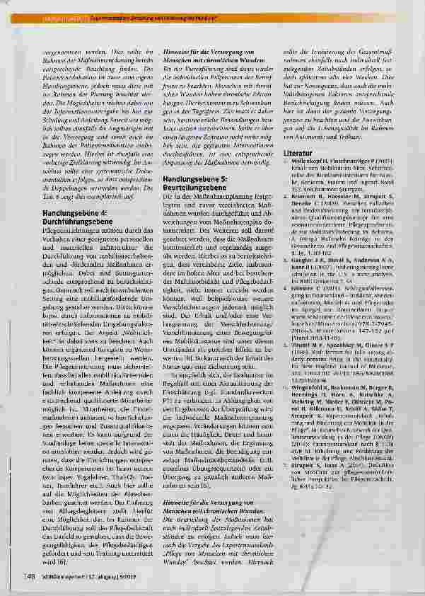 Vorschauseite 6: Der Expertenstandard „Erhaltung und Förderung der Mobilität im Kontext der Versorgung von Menschen mit chronischen Wunden