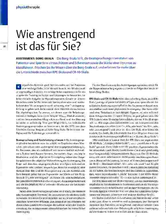 Vorschauseite 1: Wie anstrengend ist das für Sie?