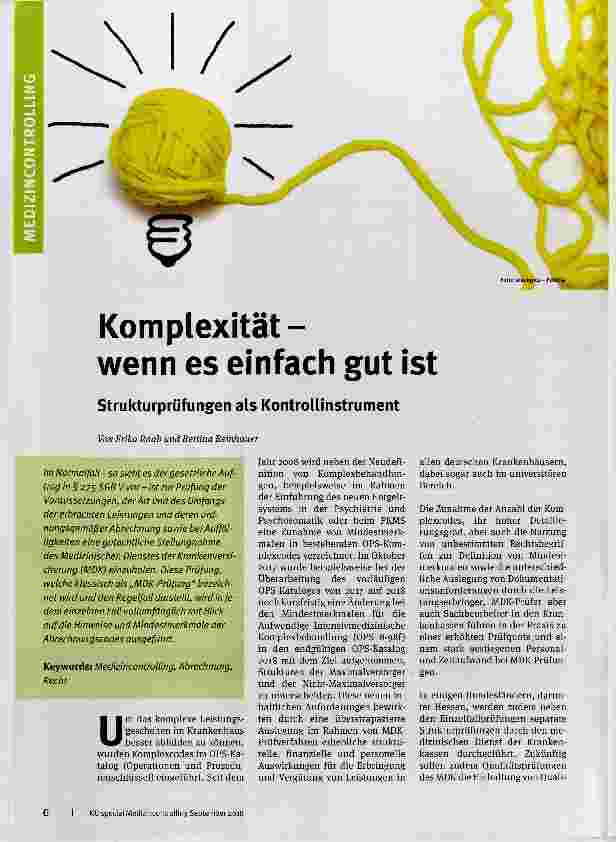 Vorschauseite 1: Komplexität wenn es einfach gut ist