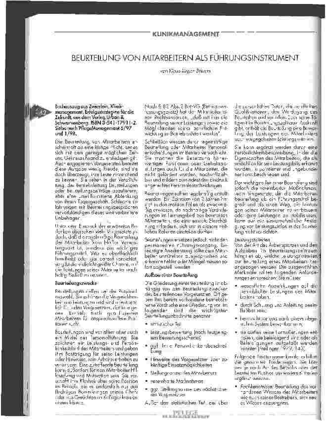 Vorschauseite 1: Beurteilung von Mitarbeitern als Führungsinstrument