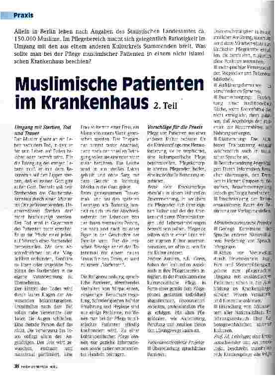 Vorschauseite 1: Muslimische Patienten im Krankenhaus 2. Teil